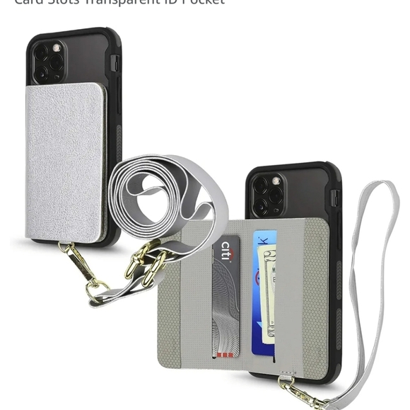 Gear Beast Cell Phone & Credit Card Holder with Crossbody & Wrist Straps in Gray - Picture 2 of 9
